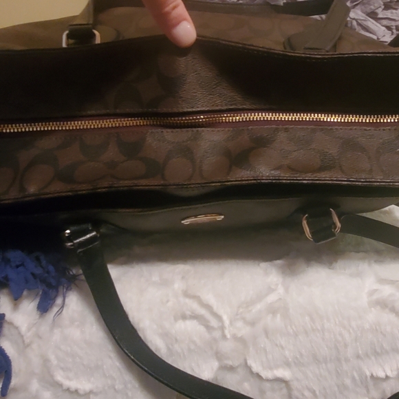 Coach Baby Diaper Bag in Signature Canvas Brown Black - Picture 3 of 6